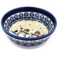 thumbnail image 1 of Polish Pottery 6½-inch Bowl (Friendly Snowmen Theme) Hand Painted in Boleslawiec, Poland + Certificate of Authenticity, 1 of 6