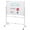 Silver, variant on Thehsnt 40"x28" Reversible Whiteboard & Chalkboard on Wheels – Height Adjustable Mobile Easel for Office Classroom Home