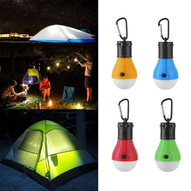 Luz de camping, luz de tienda multifuncional para exteriores, LED impermeable, mini luz de emergencia para acampar con gancho portátil LED