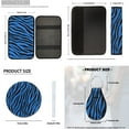 thumbnail image 7 of KUIFORTI Blue Zebra Stripes 14 Pcs Car Seat Covers Full Set Car Steering Wheel Accessories Auto Center Console Armrest Pad Cars Cup Holder Coaster Personalized Fit for Most Cars, 7 of 7