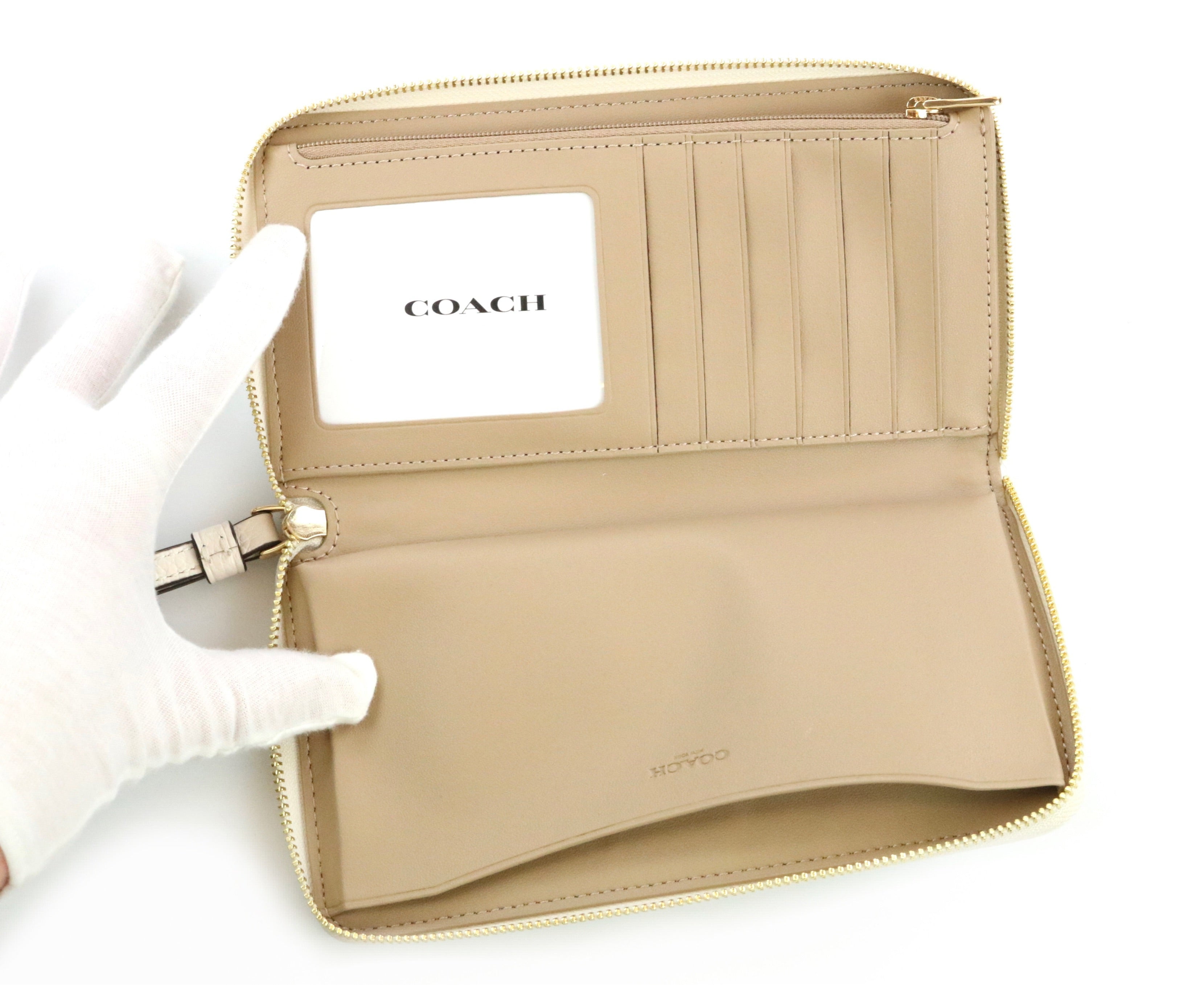折りたたみ財布 DEINET DEINET SIGNATURE WALLET IN IVORY KDCWC4S5311 5fccc5d8-13e2-4a5e-9d42-