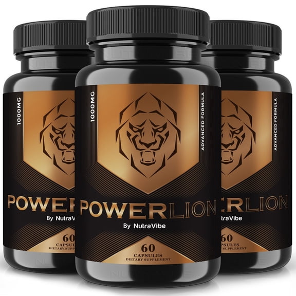 (3 Pack) PowerLion – Original Power Lion Capsules with a Natural Daily Blend for Energy & Wellness | Clean, Gentle, Easy-to-Swallow Pills (180 Capsules)