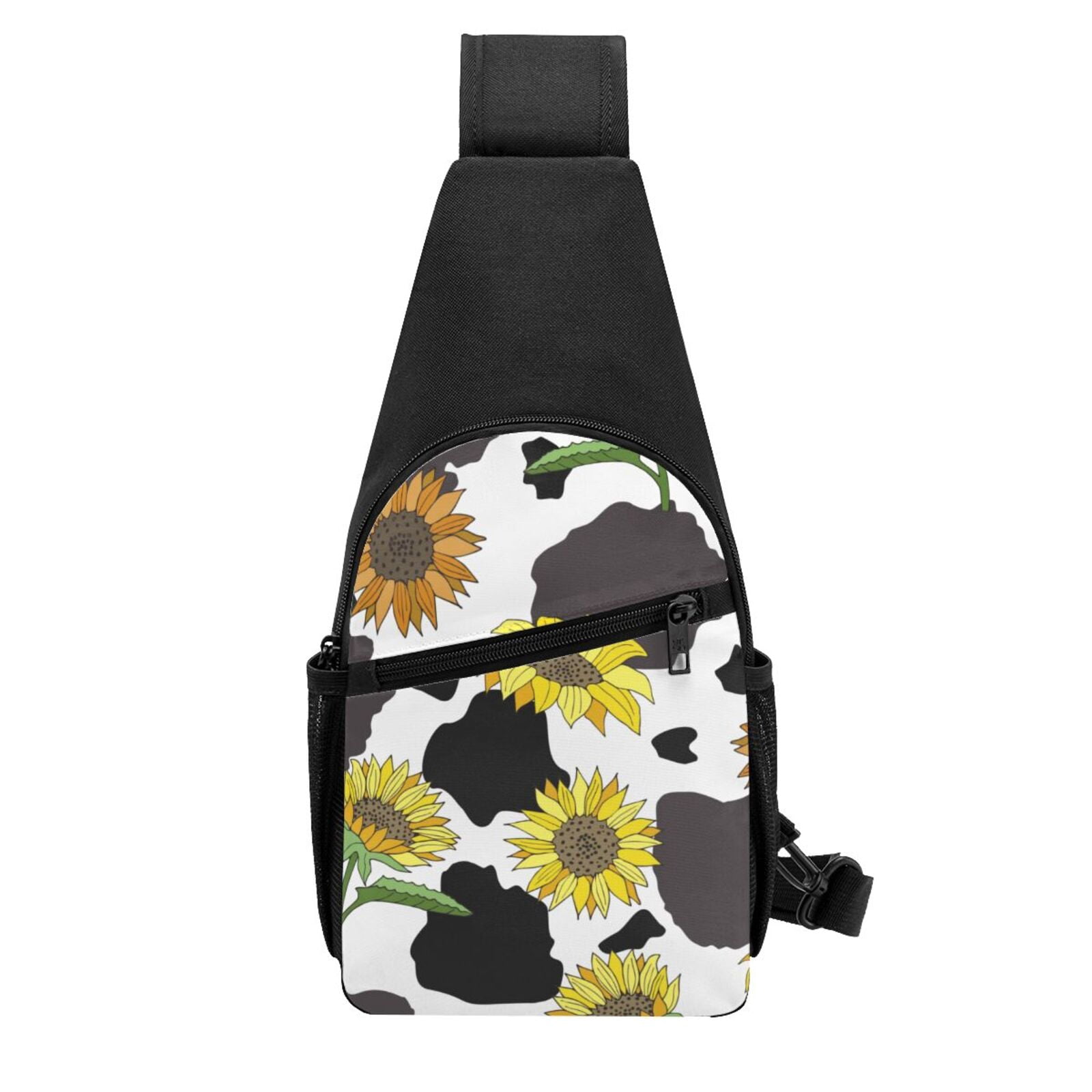 Xecao's Sunflowers Country Print Sling Bag: A Versatile Chest, Shoulder, and Crossbody Backpack for Casual Days Out, Perfect for Both Men and Women