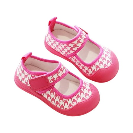 

nsendm Female Sandal Little Kid Par Kids Baby Girl Shoes Canvas Shoes Baotou Sandals Baby Soft Soles Non Slip Suitable for 2 To 11 Slides Shoes Toddlers Hot Pink 13.5