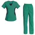 thumbnail image 1 of Women's Scrubs Set Scrub Top and Pants Scrubs Set, 1 of 3