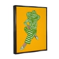 thumbnail image 2 of Stupell Industries Patterned Stripes Fashion Outfit Modern Woman Sitting Graphic Art Jet Black Floating Framed Canvas Print Wall Art, Design by Amelia Noyes, 2 of 5
