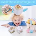 thumbnail image 3 of Metal Easter Bunny & Egg Tin – Decorative Cookie & Candy Box, Reusable Easter Basket Stuffers & Gift Container(E), 3 of 5