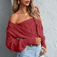 thumbnail image 5 of Vedolay Women Long Cardigan Winter Knitted Sweaters Shawl Cardigan Coats 2023 RD2,M, 5 of 5