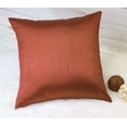 thumbnail image 3 of Aiking Home 20x20 Inches Faux Silk Square Throw Pillow Cover, Zipper Closure, Terracotta (Set of 2), 3 of 4