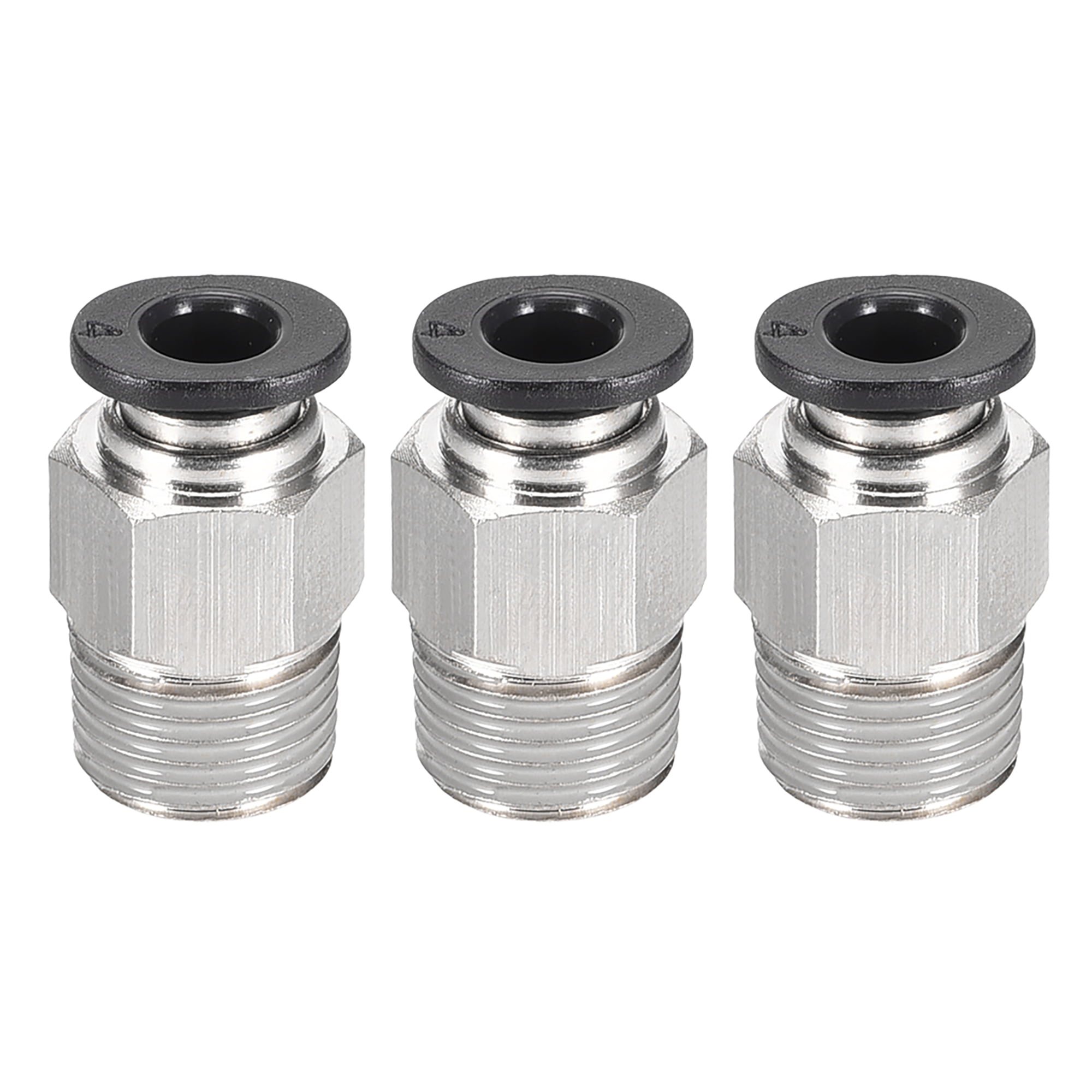 uxcell Straight Pneumatic Push to Quick Connect Fittings G3/8 Male x 14mm Tube OD 4pcs