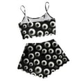 thumbnail image 3 of Hpapadks Halloween Womens Pajamas Set 2 Piece Sexy Cute Graphic Tank Tops and Shorts Sleepwear Women Pjs Sets Black, 3 of 5