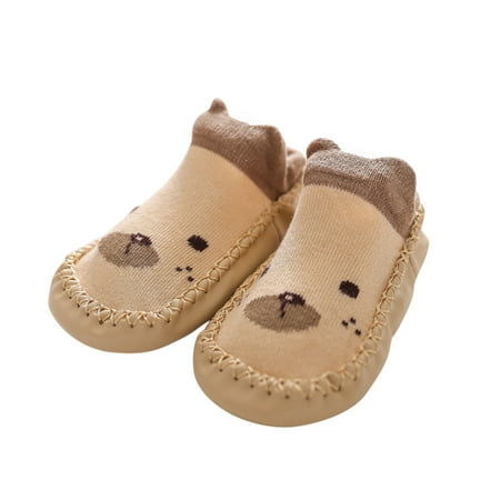 Baby Shoes Girl Formal Cartoon The Floor Socks First Walking Shoes Non- Shoes Toddler Girl Sneakers Size 6 Months-12 Months