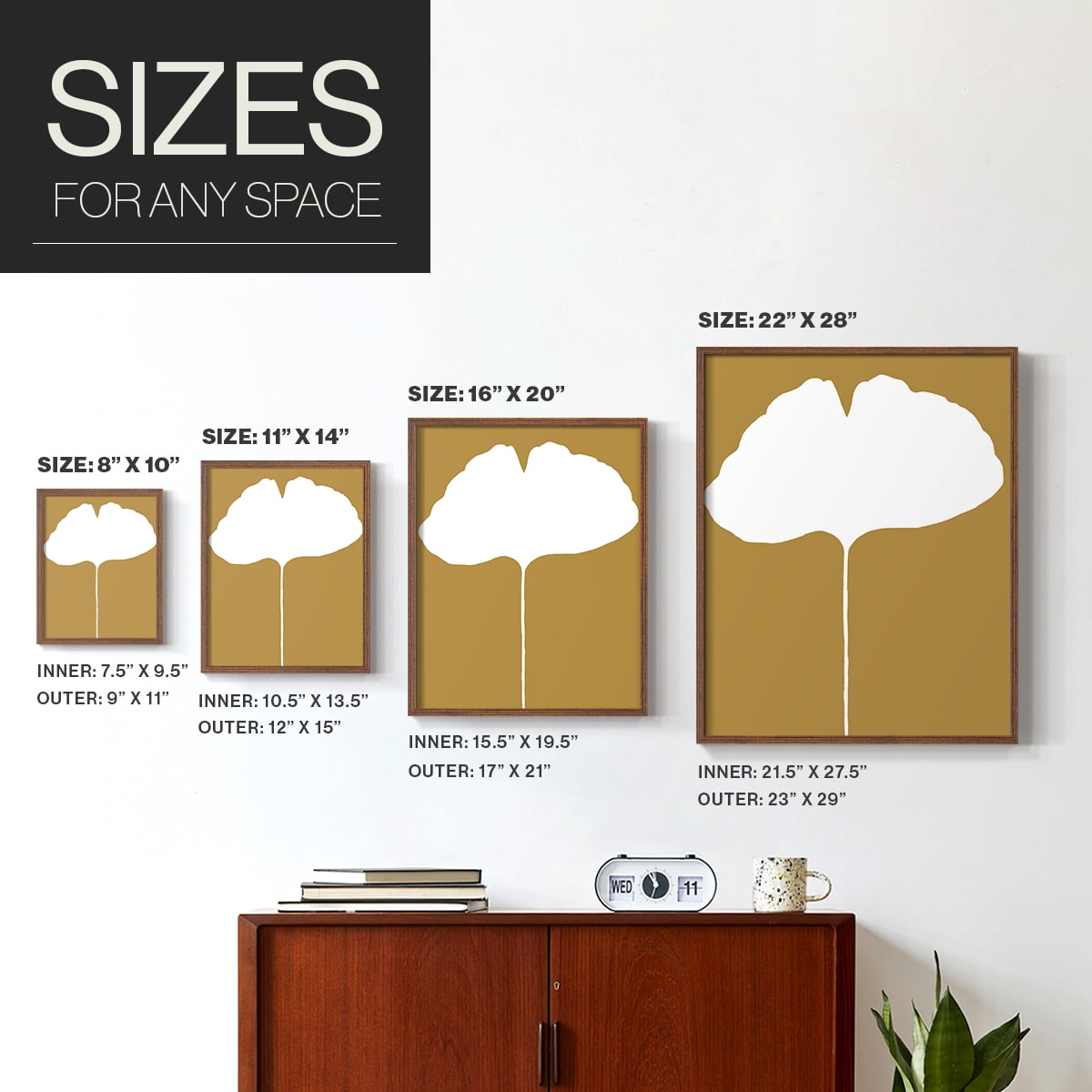 Happily Single V31 Framed Print in Brown Solid Wood Framed Print No Nail Hanging