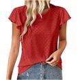 thumbnail image 2 of LOVZFMLL Hauts d'Été pour Femmes T-shirt à Manches Courtes Col Rond, 2 of 8