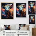 thumbnail image 4 of Designart "Enchanted Fantasy Cow In Otherworldly Lands II" Animals Cow Floater Framed Canvas Art Print, 4 of 5