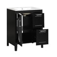 thumbnail image 3 of 24" Freestanding Bathroom Vanity with Sink | Pre-drilled for 8" Faucet, Ideal for Bathroom | Solid Rubber Wood and MDF with Painted Finish | Adjustable Shelf for Different-sized Items, 3 of 7