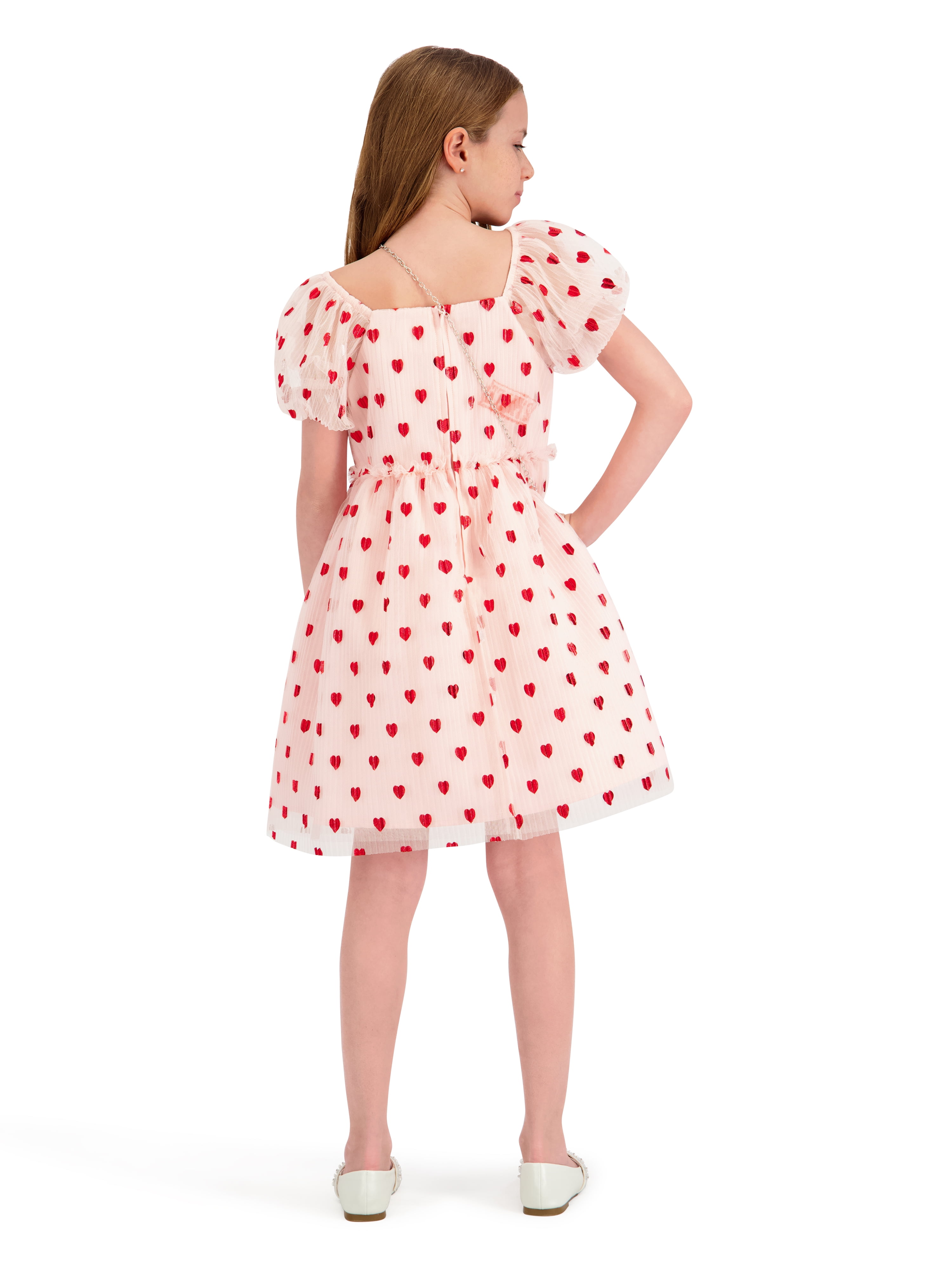 Kensie Girl Valentines Day Dress with Heart Bag, Sizes 4-12