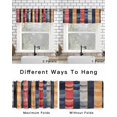 thumbnail image 4 of Red Orange Blue Curtain Valance for Windows/Living Room/Kitchen/Bathroom/Café, Short Rod Pocket Tier Curtain Window Treatment Panel Modern Color Block Striped Topper Curtain 42''x12'', 4 of 6