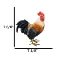 thumbnail image 2 of Rustic Western Country Farm White Breasted Chicken Rooster Figurine, 2 of 9