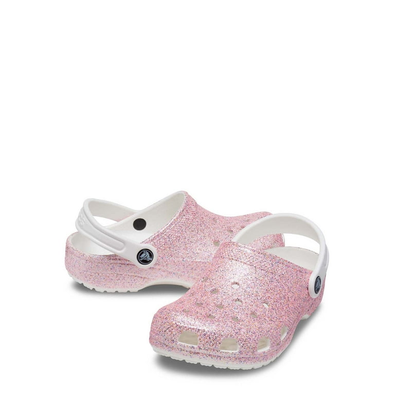 Toddler girl glitter crocs discount