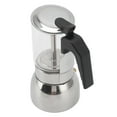 thumbnail image 3 of Cafetera italiana clásica portátil de acero inoxidable resistente al calor de 200 ml para el hogar y la cafetería., 3 of 14