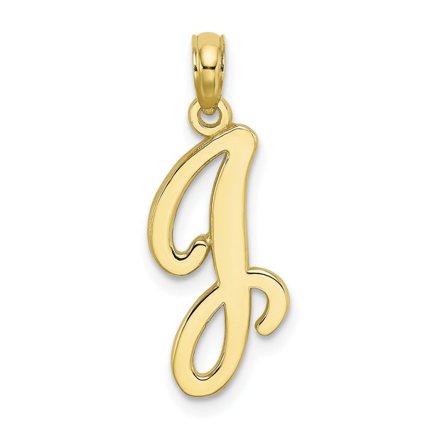 Charms Collection 10K Polished J Script Initial Charm 10K6422J 