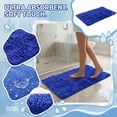 thumbnail image 2 of Chenille Door Mat Absorbent Bathroom Entrance Rug Non Slip Washable Floor Mat 16 x 24 Inch Royal Blue, 2 of 6