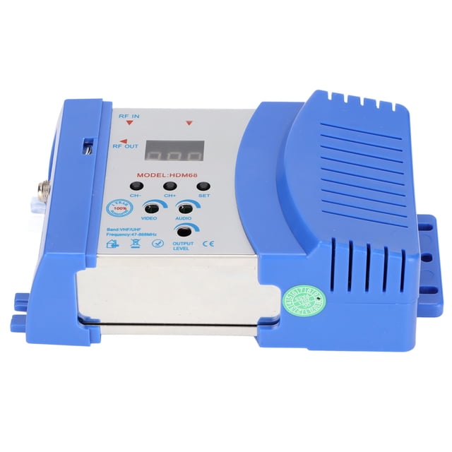 HD Modulator, AC 90-240V RF Modulator Lightweight Channel Digital Display for TV US Plug