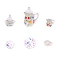 thumbnail image 7 of 15Pc Flower Pattern Minis Teapot Cup Plate Dollhouses Kitchen Accessories 1:12 Dollhouses Miniature Porcelain Teacup Set, 7 of 7