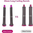 thumbnail image 3 of 1 Pair 20mm Long Hair Curling Barrels Curler for Airwrap Styler, with 2 Adapter Fixed for Dyso, 3 of 5
