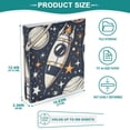 thumbnail image 5 of Universe Outer Space Rocket Hardcover 3 Ring Binder 1.5 inch Round Rings with Interior Pockets Binders Organizer Office School 2 Pack, 5 of 9