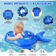 thumbnail image 4 of Flotador de piscina para bebés inflable mejorado con UPF50 + dosel desmontable y soporte inferior seguro, adecuado para bebés de 3 a 72 meses de edad, anillo de natación, accesorios de juguetes a, 4 of 5
