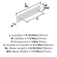 thumbnail image 6 of Amerock Maymont 5-1/16 inch (128mm) Center-to-Center Rectangle Polished Nickel Cabinet Pull Backplate, 6 of 7