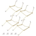 thumbnail image 2 of 4pcs Spring Wall Plate Hangers Metal Hanger with Golden Coating Decorative Dish Holder with Hooks 6 Inches, 2 of 6