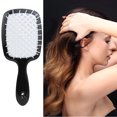 thumbnail image 2 of Peine de peluquería para desenredar hueco, peines de placa para cuero cabelludo húmedo y seco negro Sywqhk Cuidado Belleza, 2 of 3