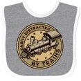 thumbnail image 3 of Inktastic Railroader Easily Distracted by Trains Boys or Girls Baby Bib, 3 of 4