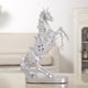 thumbnail image 3 of Estatua de caballo moderna de resina para mesa, figura de animal, escultura artística, adornos para el hogar Plata 2, 3 of 4