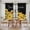 Black, variant on Yellow Sunflowers Kitchen Curtains 63 Inch Length, Summer Floral Elegant Pastoral Botanical Tiers Curtains for Living Room Berdoom Bathroom, Light Filtering Drapes Window Treatment 2 Panels 42"Wx63"L