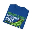thumbnail image 4 of You Got a Dog? Well That's Cute. I Raise A Tiny Dinosaur Unisex T-Shirt, 4 of 4