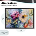 thumbnail image 4 of Stupell Industries Modern Vibrant Florals Brushed Abstract Black Floating Frame Canvas Art, 25 x 17, by Creative Studio, 4 of 8