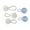 Blue, variant on 5Pack Shirt Collar Extender / Elastic Extender for Dress Shirt - White - 2 Small, 2 Regular, 1 Large (Use Small as Cufflinks)