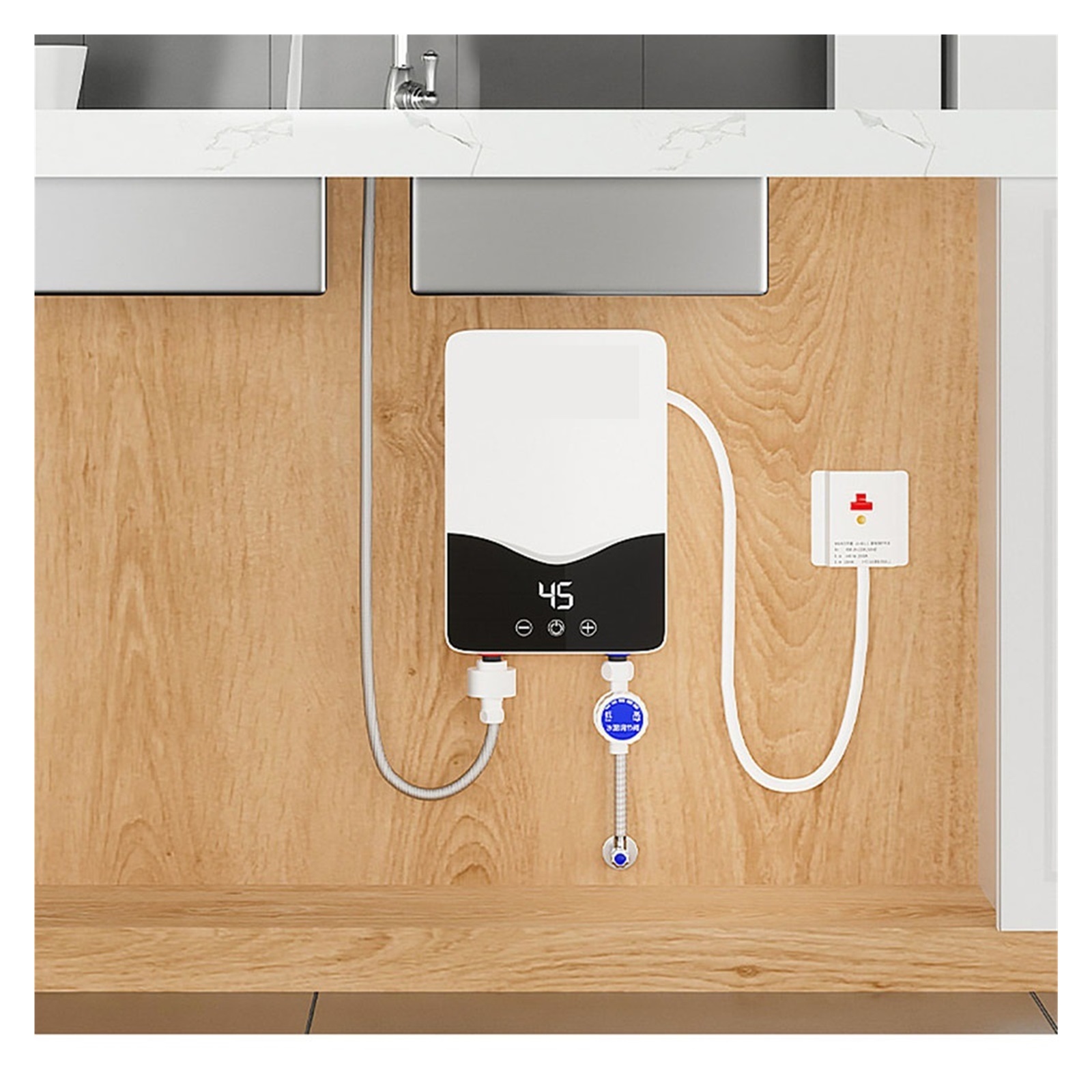 5500W Tankless Water Heater Electric Electric Water Heater Digital Display Instant Hot Water Heater LCD Touch Screen ,Energy Saving