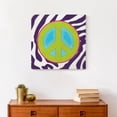 thumbnail image 4 of Creative Products Peace Sign Zebra Print 16x16 Canvas Wall Art, 4 of 5