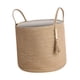 thumbnail image 3 of Cesto para mantas Strade Fareast Limited cesta de madera con cuentas decorativas Amarillo, 3 of 8