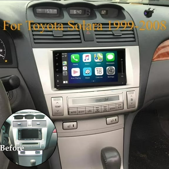 Molaner 7 inch Android 15 Car Radio Stereo for Toyota Solara 1999-2008 Android 15 Fit for Wireless Carplay & Android Auto Built in DSP, Bluetooth, MirrorLink, SWC, FM/AM, WiFi, 2 32G