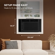 TCL 5,000 BTU Window Air Conditioner (Black) - 150 Sq ft, LED Display, Included Remote, Compact, Dorm Friendly - W5W3M-B