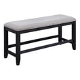 thumbnail image 1 of Pemberly Row Transitional Rubbed Charcoal Wood Counter Bench, 1 of 6