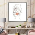 thumbnail image 2 of Designart 'One Line Portrait of Afro American Woman III' Modern Framed Canvas Wall Art Print, 2 of 5