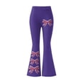 thumbnail image 7 of Levmjia Women Flared Pants Casual Printed Yoga Pants High Waist Wide Leg Soft Stretchy Trousers With Pockets Comfortable Workout Running Athletic Wear, 7 of 7