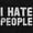 Black, variant on I Hate People Awkward Antisocial Men's Graphic T Shirt Tees Brisco Brands L